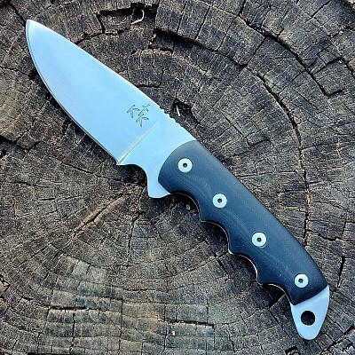 Knife I - drop point with a polished 4