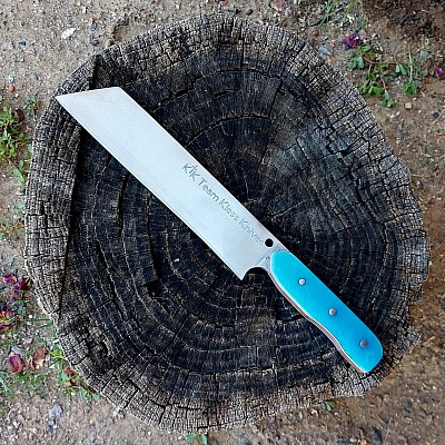 Knife 142 - seax style competition chopper with a 9 1/2