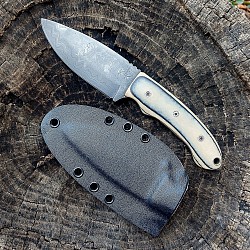 Knife 123 - drop point layered damascus with a 4