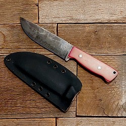 Knife 130 - drop point layered damascus with a 5 1/4