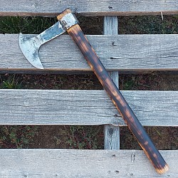 Axe 3 - the axe head was forged out of tool steel and the 4 1/2