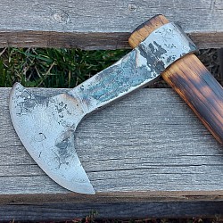 Axe 3 - the axe head was forged out of tool steel and the 4 1/2
