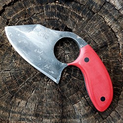 Knife 247 - hand forged pocket skinner with a stonewashed 3 3/4