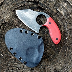 Knife 247 - hand forged pocket skinner with a stonewashed 3 3/4
