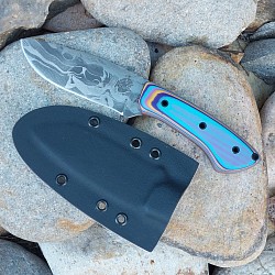 Knife 309 - drop point fossil damascus with a 4